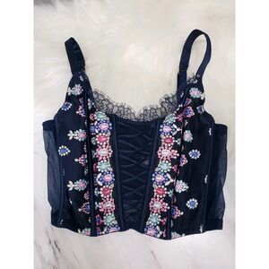 VICTORIAS SECRET DREAM ANGELS CORSET floral embroidered‎ fairycore boho garden